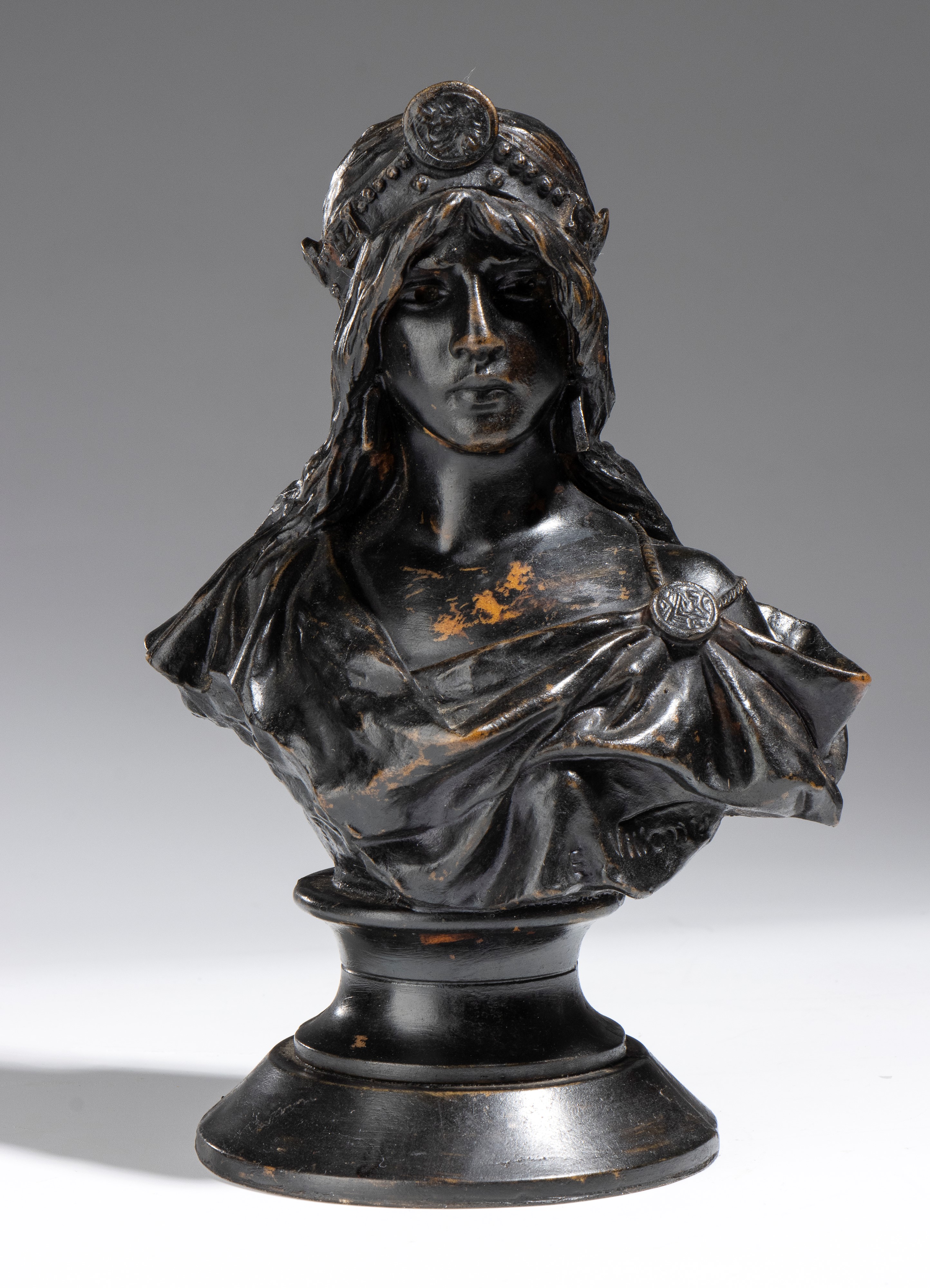 Emmanuel Villanis - Busto in terracotta raffigurante «La Sibylle»