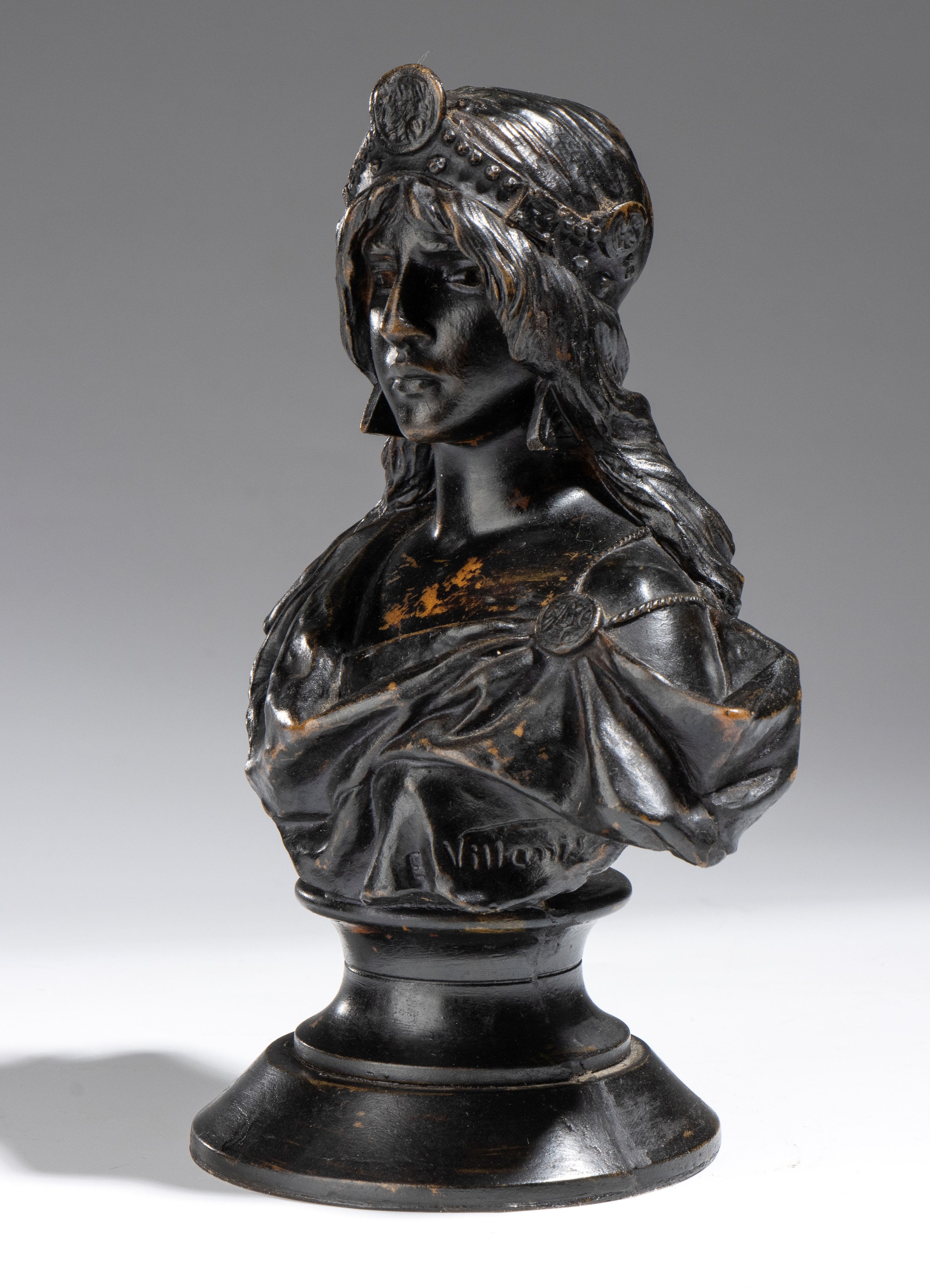 Emmanuel Villanis - Busto in terracotta raffigurante «La Sibylle»
