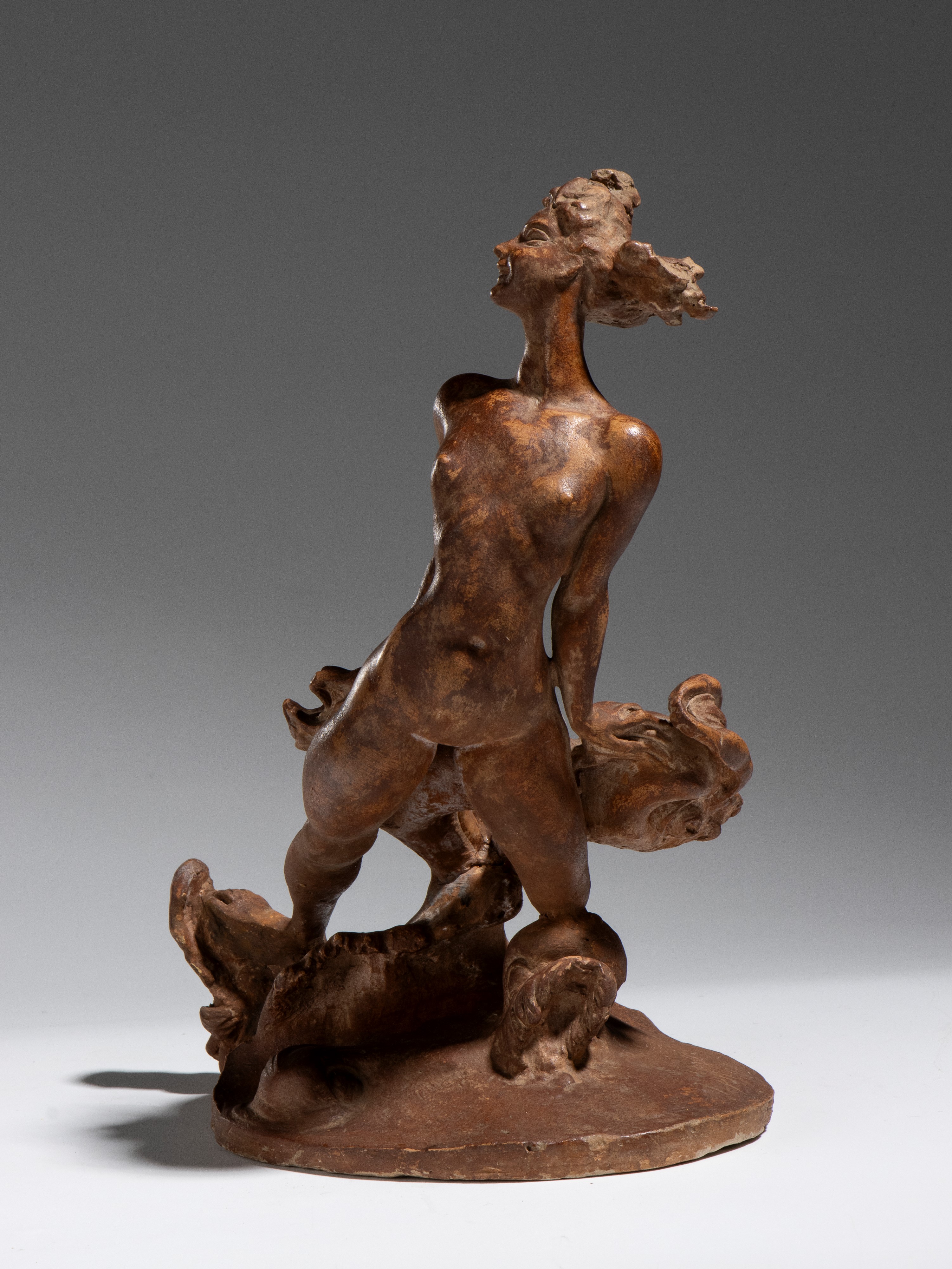 Francesco Pifferetti - Scultura in terracotta raffigurante figura femminile nuda (XIX secolo)