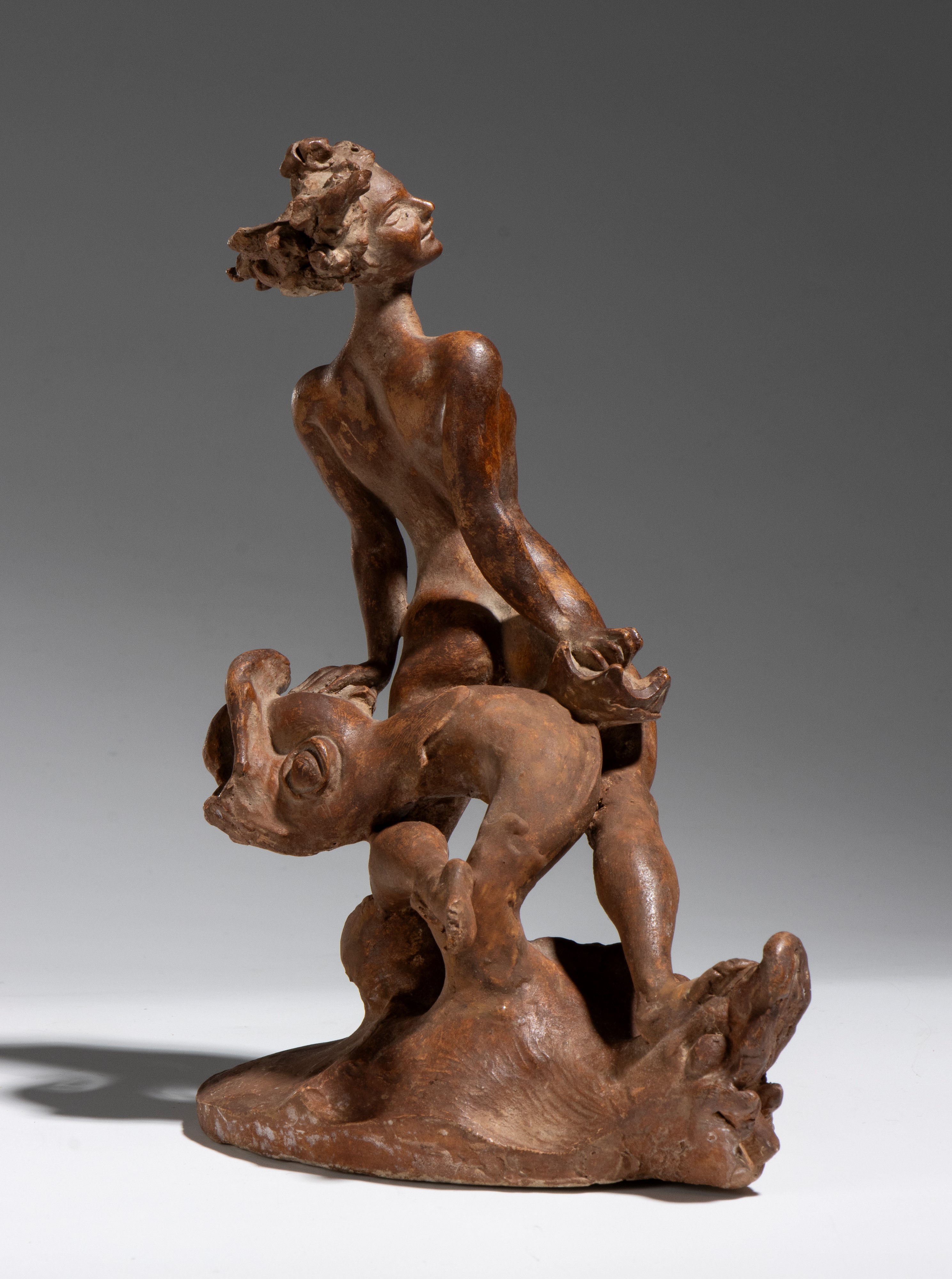 Francesco Pifferetti - Scultura in terracotta raffigurante figura femminile nuda (XIX secolo)