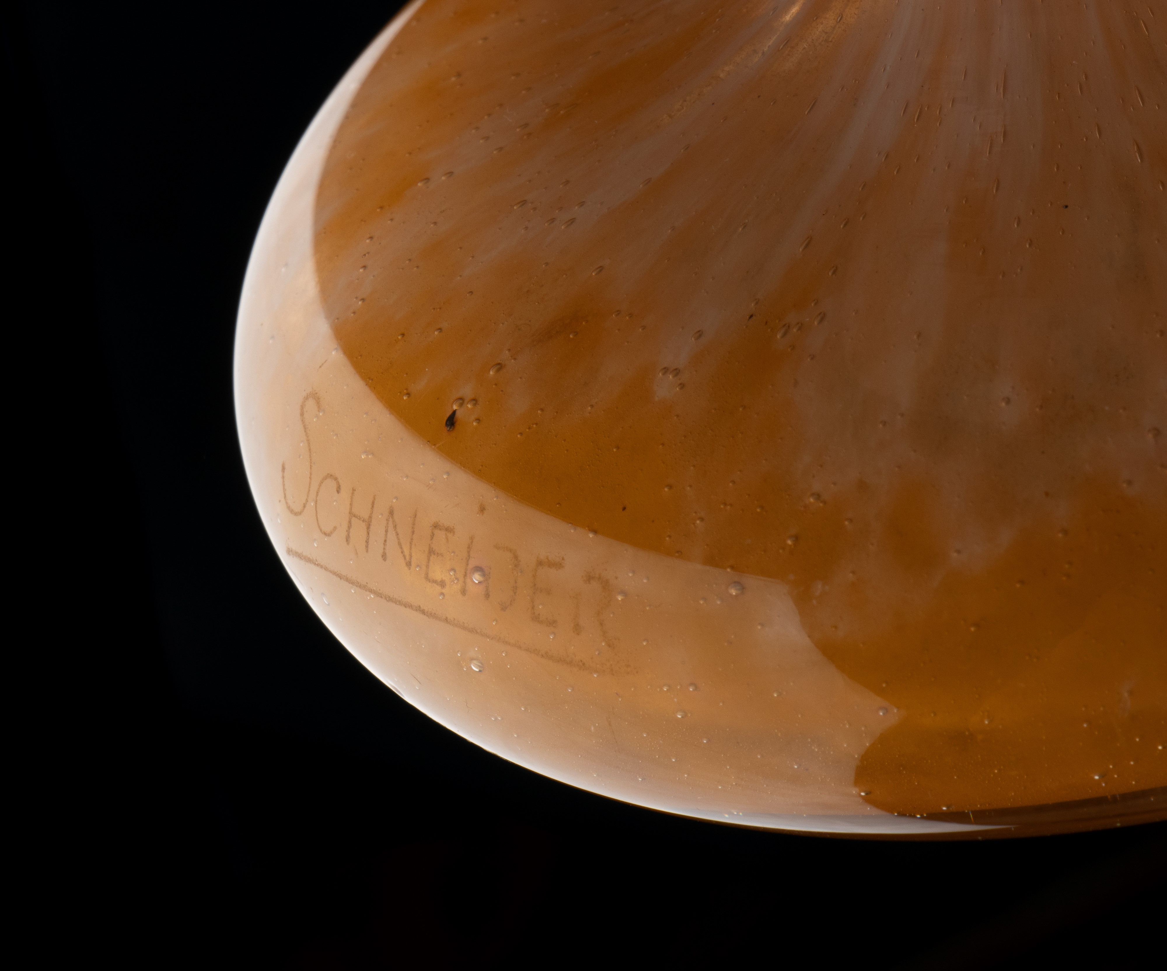 Charles Schneider - Vaso Art Déco in vetro inciso e marmorizzato