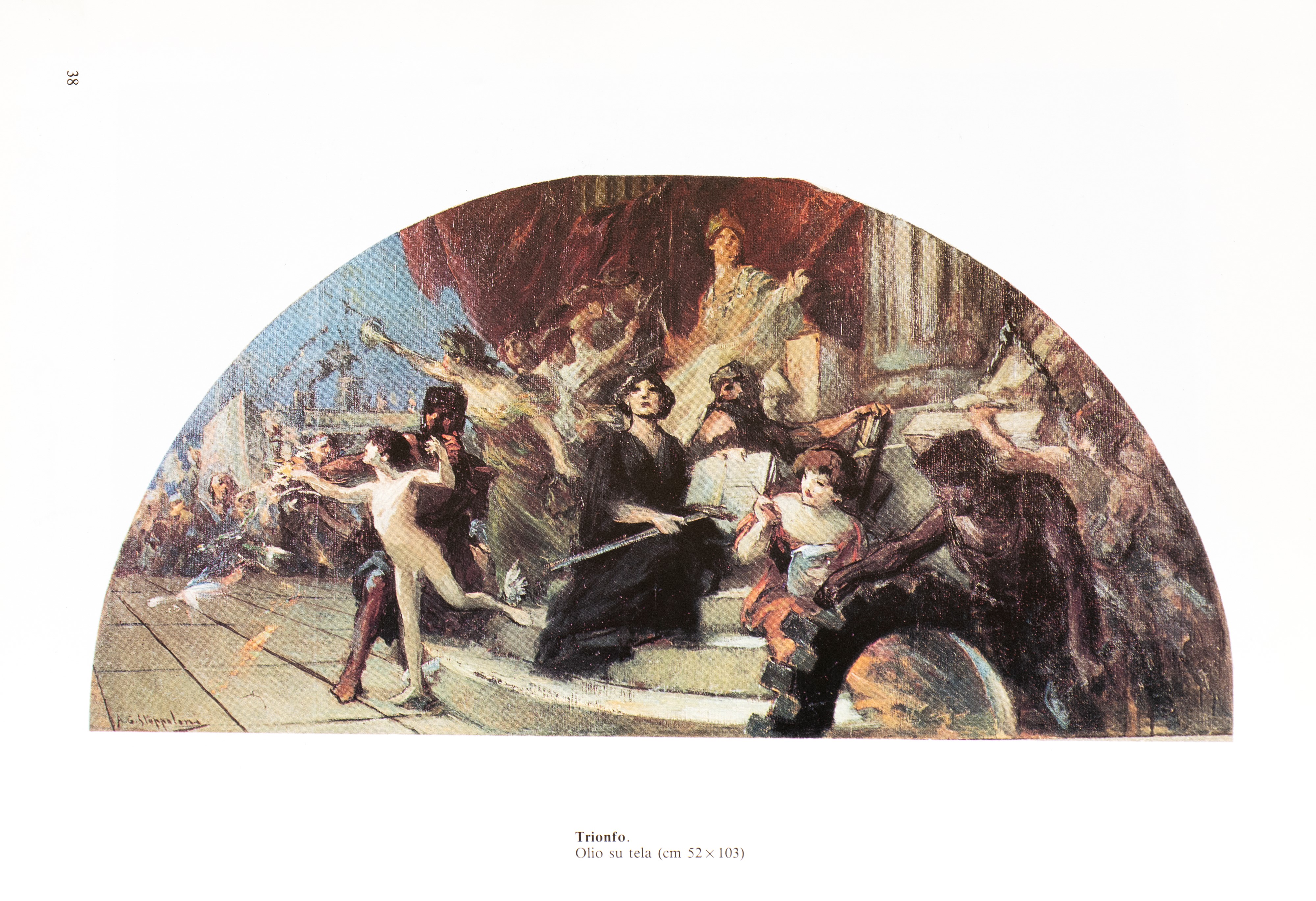 Augusto Guglielmo Stoppoloni - Trionfo, olio su tela