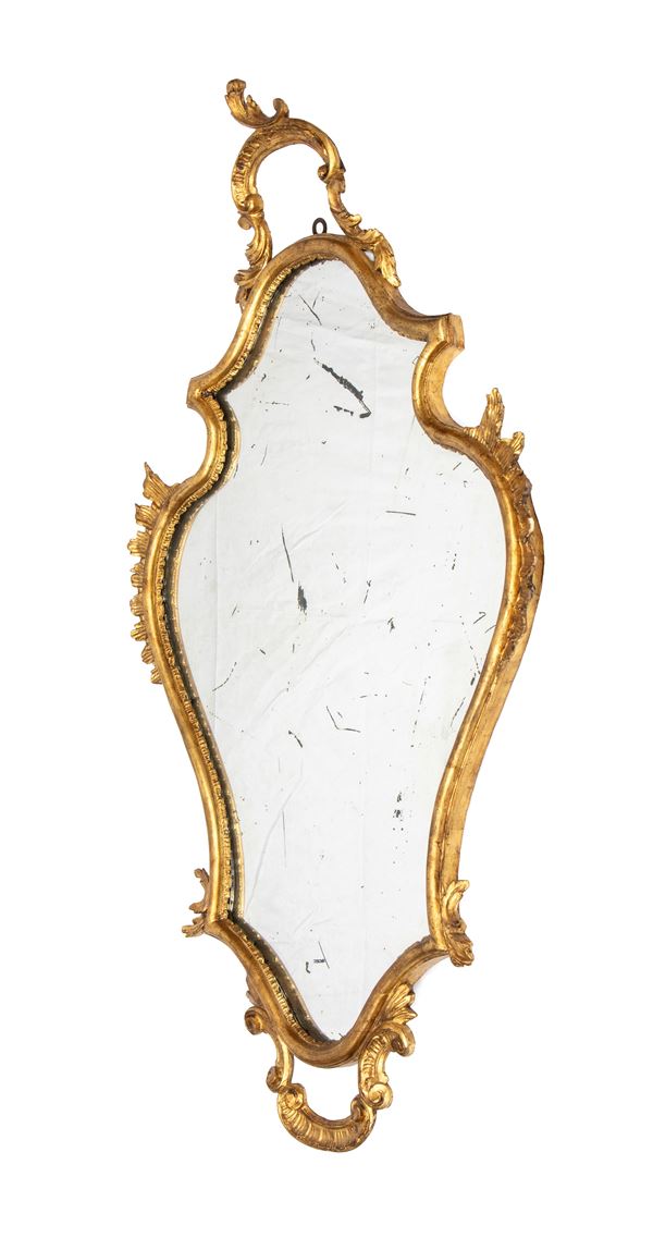 Louis XV-style gilded mirror