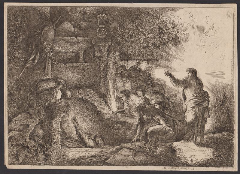 Giovanni Benedetto Castiglione Detto il Grechetto - Risurrezione di Lazzaro