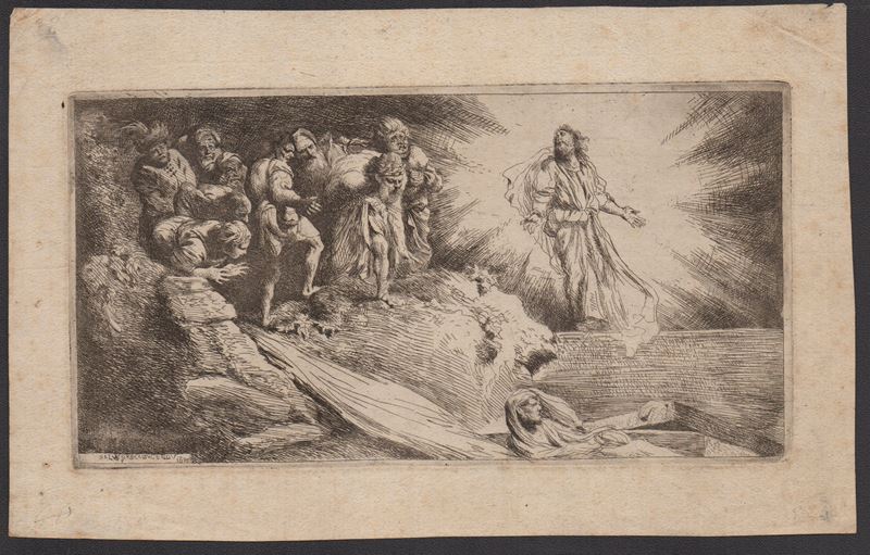Salvatore Castiglione - Resurrezione di Lazzaro (acquaforte)