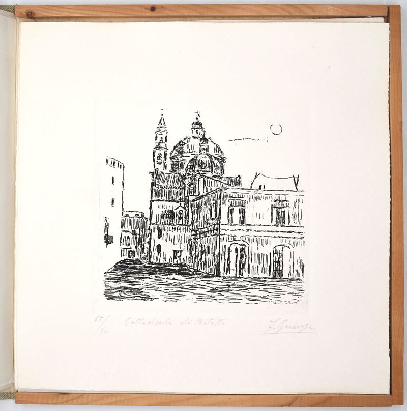 Francesco Speranza, Cattedrali romaniche di Puglia (cartella con sei acqueforti, 1977)