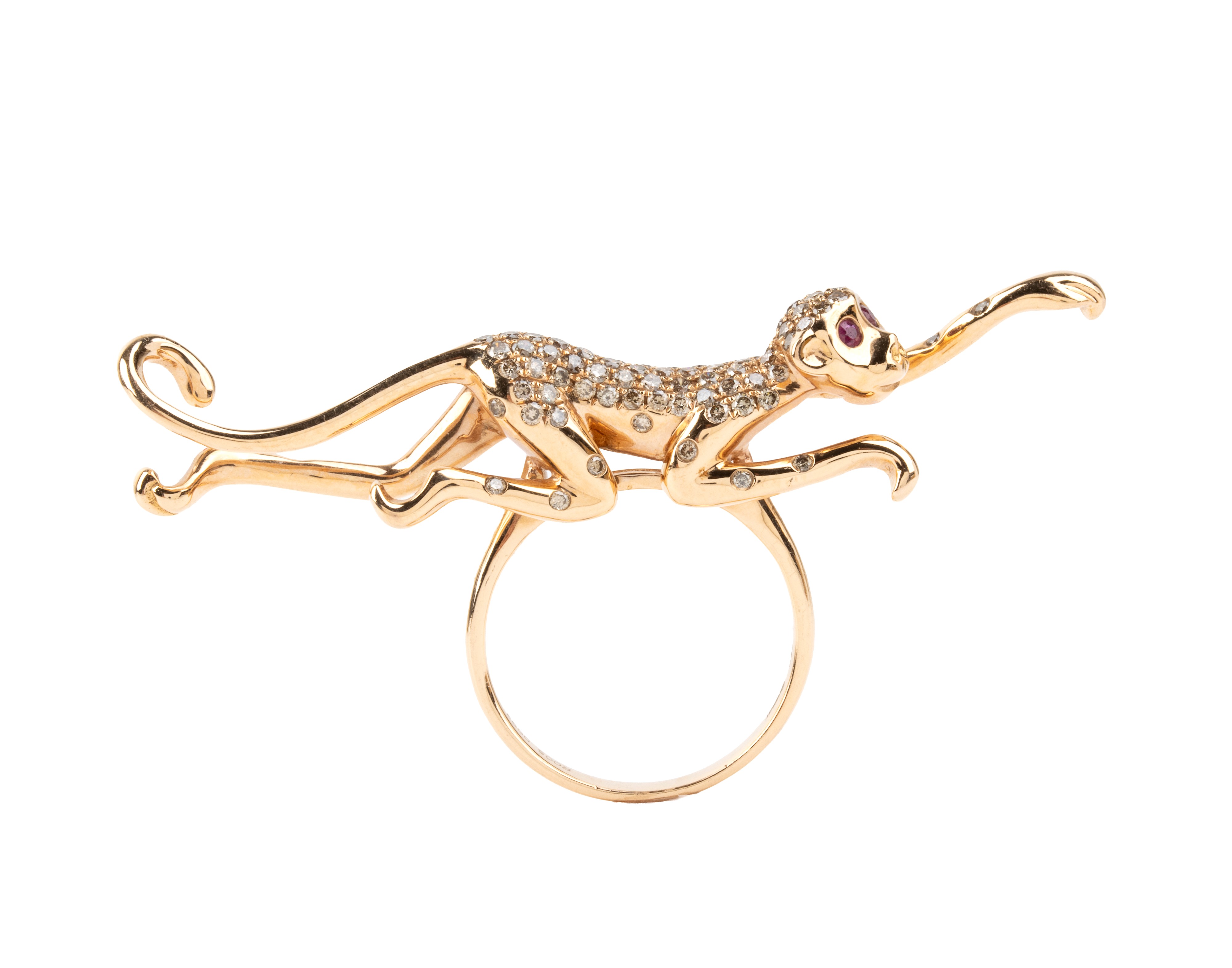 Branar Paris - Branar, Anello in oro bianco 18k con diamanti e rubini