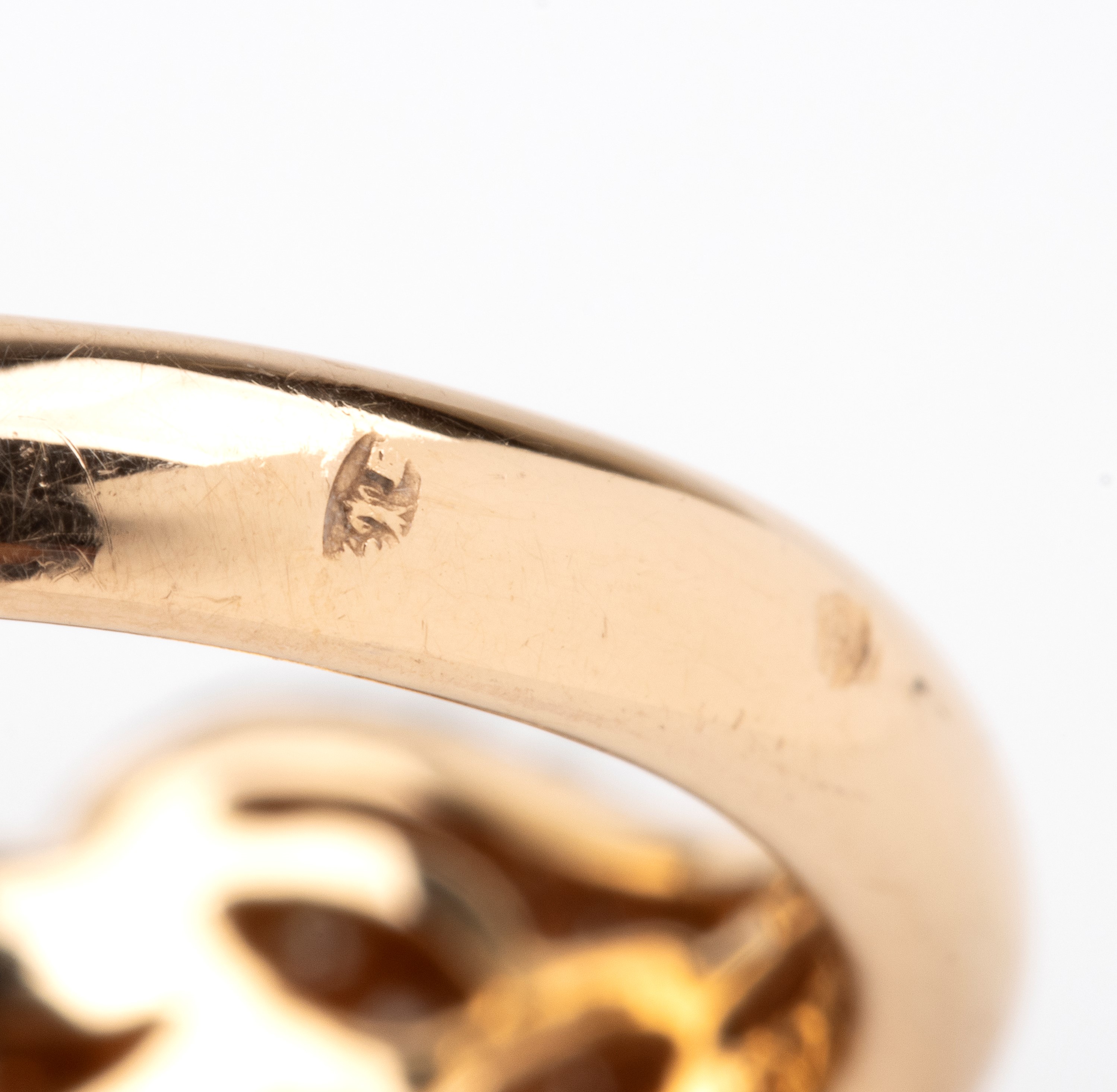Branar Paris - Branar, Anello in oro rosa 18k con diamanti e tsavoriti a forma di scimmietta