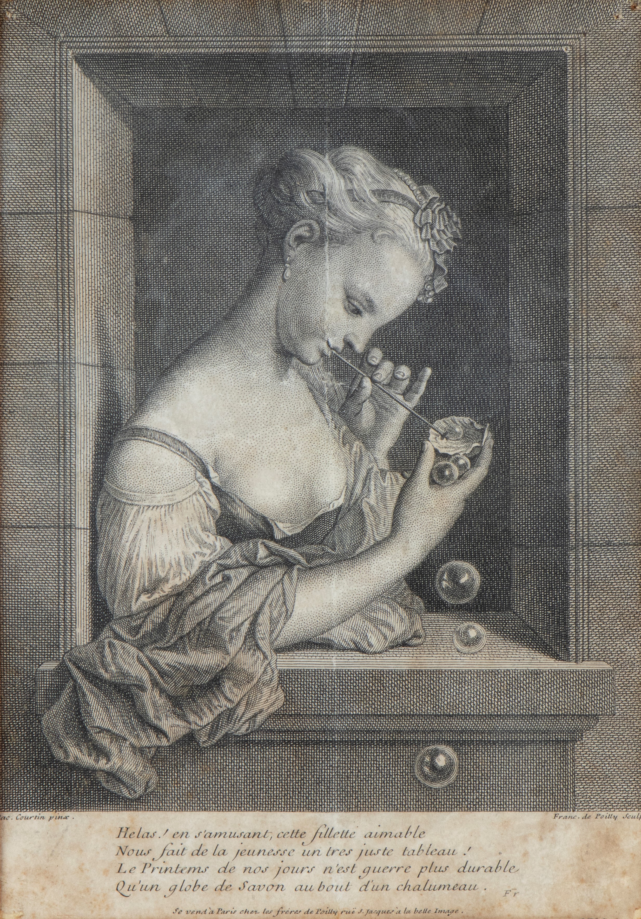Pierre Filloeul, Les Bouteilles de savon; François de Poilly II, Giovane uomo e giovane donna che...