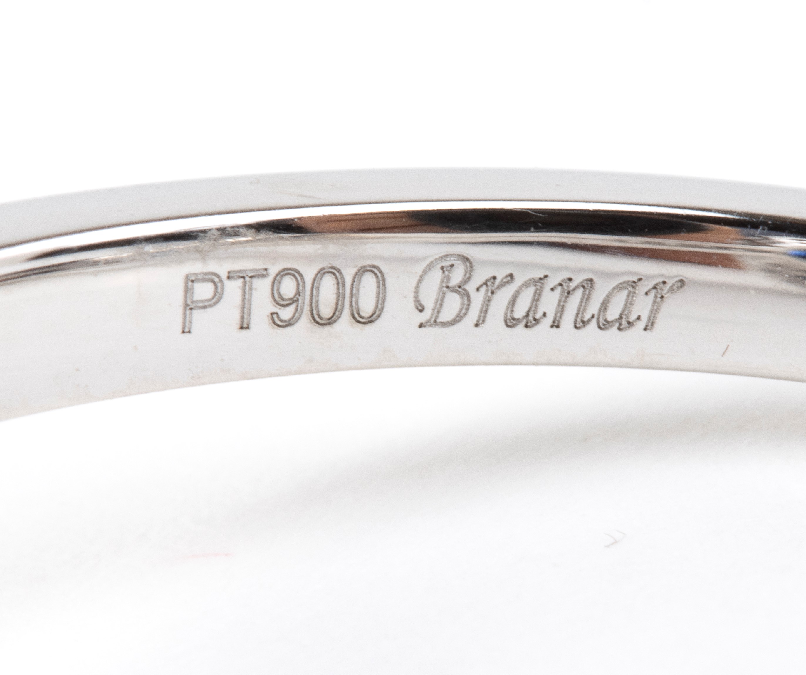 Branar Paris - Branar, Anello in platino in stile déco con zaffiri e diamanti