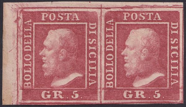 Sicily - 5g pair of sheet corners, new with eraser. Luxury quality.