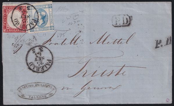 Kingdom - Postal History, mixed postage 40 cents + 15 cents lithographic.