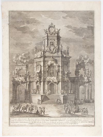 Palazzo festosamente ornato con loggia, Seconda macchina