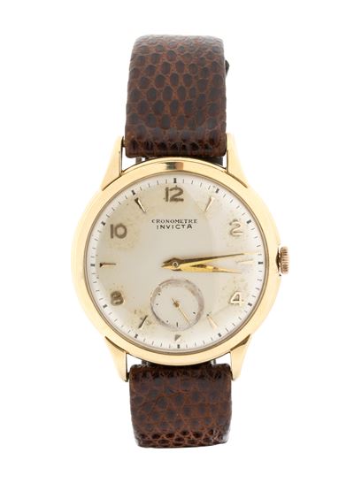 Orologio da polso anni ’60 con cassa in oro e movimento meccanico manuale