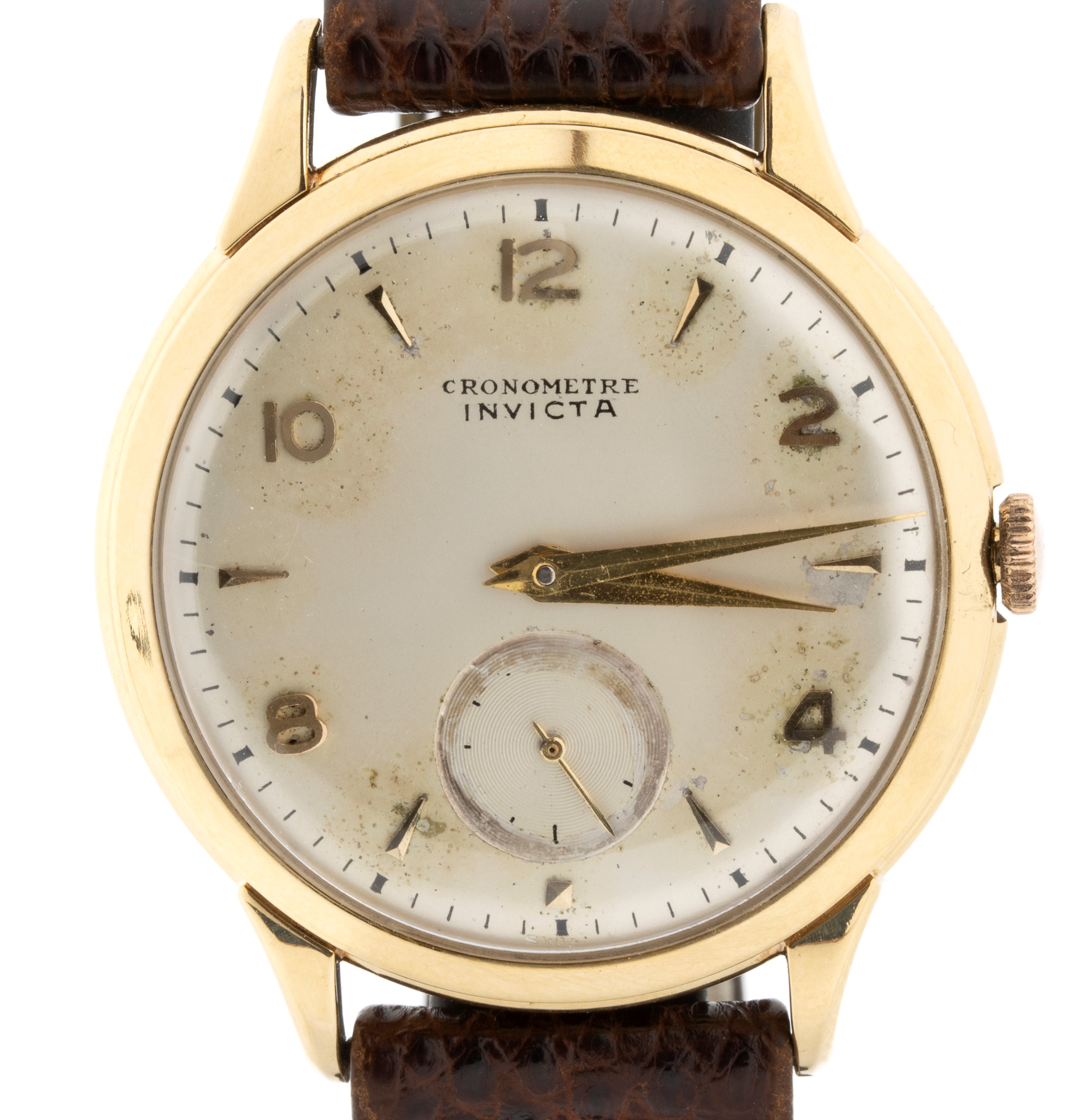 Invicta - Orologio da polso anni ’60 con cassa in oro e movimento meccanico manuale