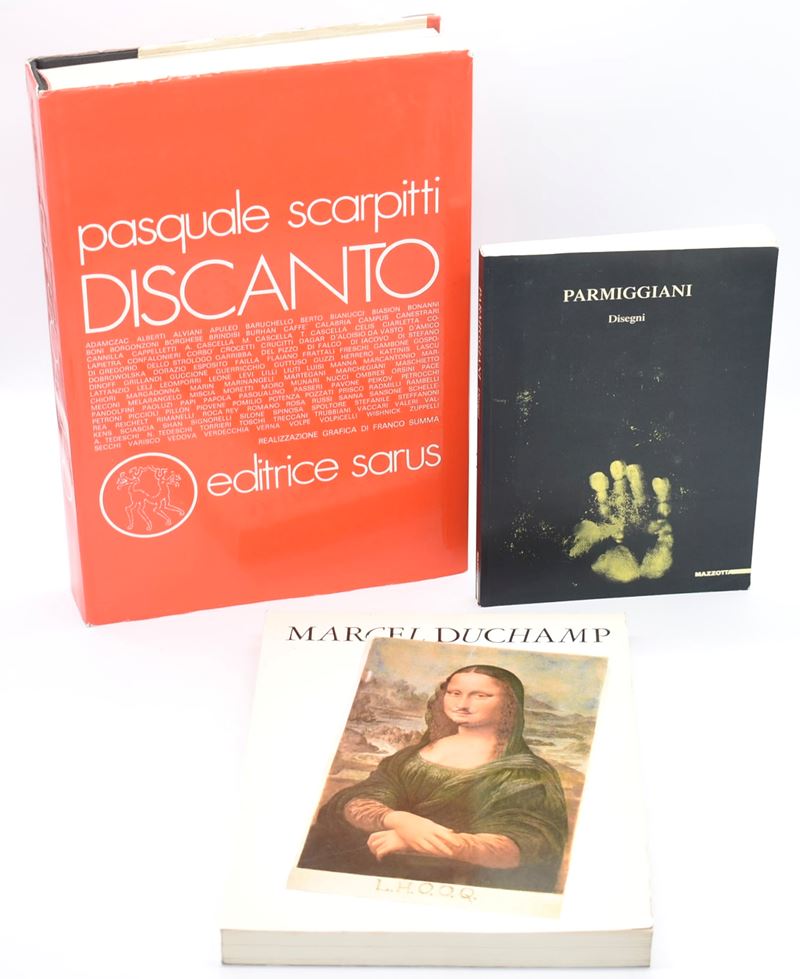 Pasquale Scarpitti, Discanto; Marcel Duchamp, Prestel; Luigi/Attrib. Parmiggiani, Disegni — segno...