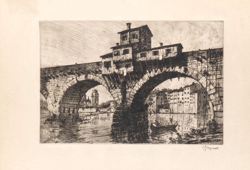 Ettore Fagiuoli - Ponte di Pietra a Verona