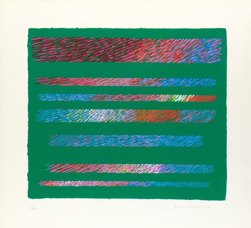 Piero Dorazio - Senza titolo, litografia a colori