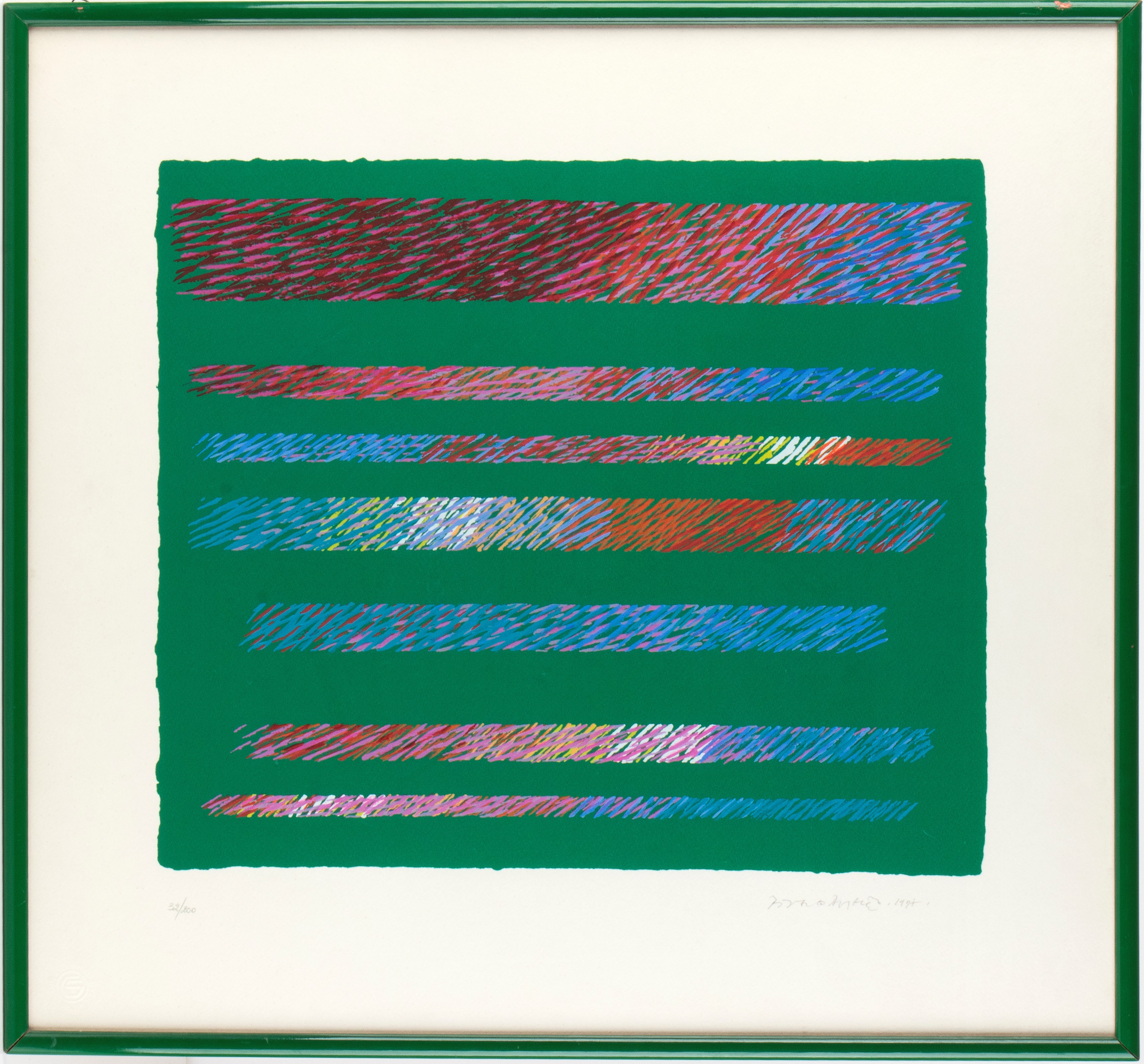 Piero Dorazio - Senza titolo, litografia a colori