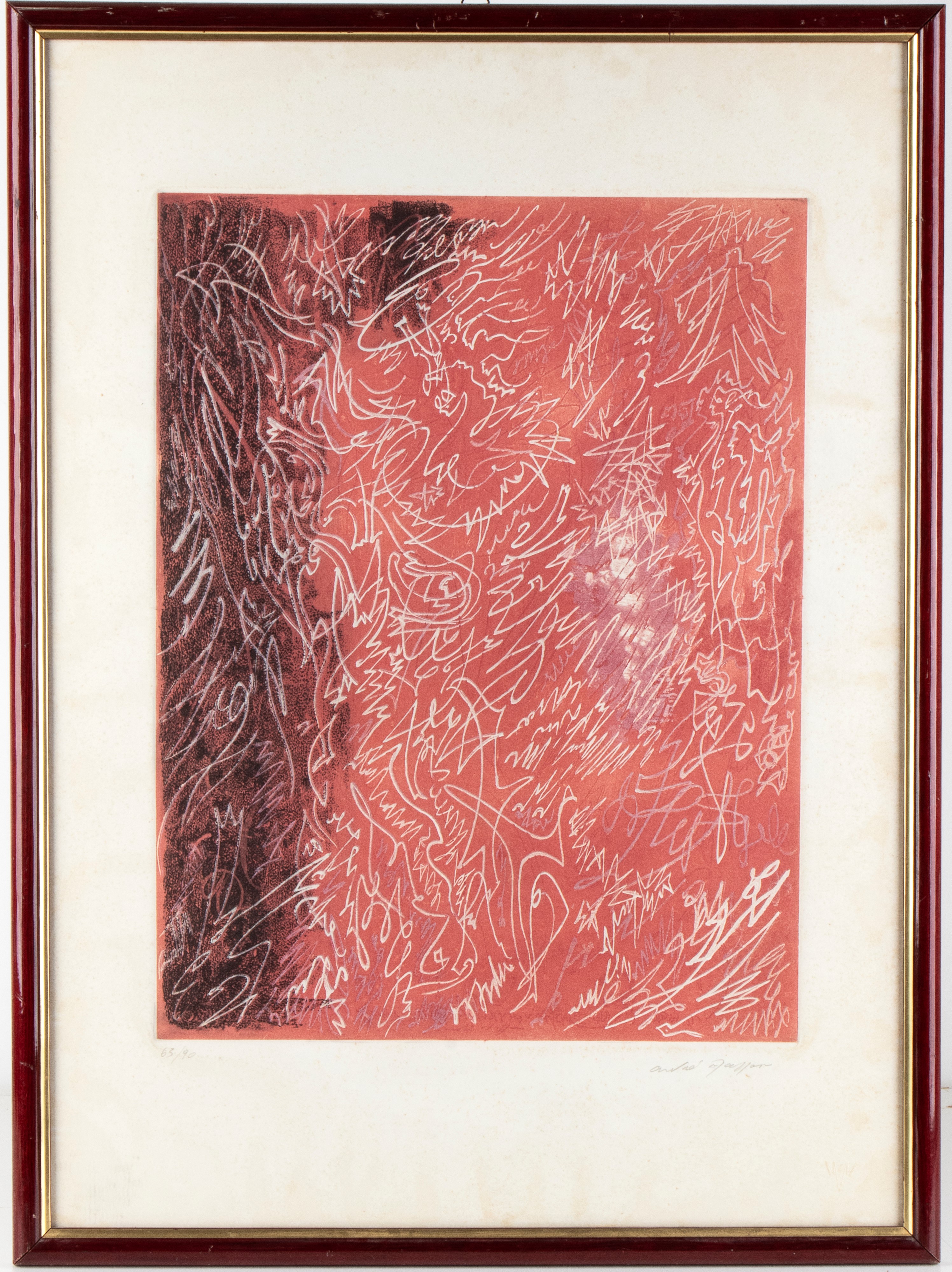André Masson - Senza titolo (litografia a colori, tiratura 63/90)