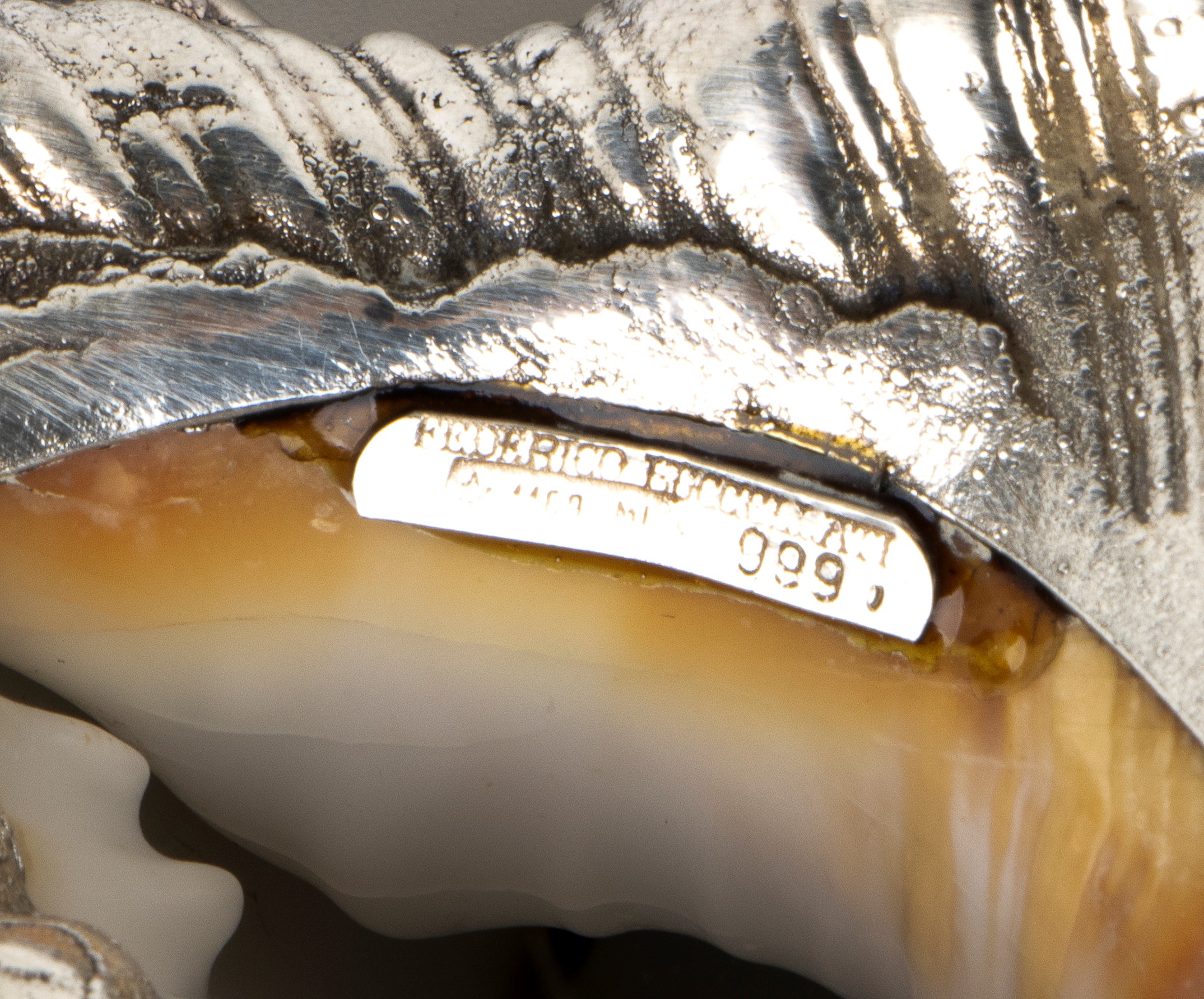 Federico Buccellati - Conchiglia marina montata in argento 999/1000