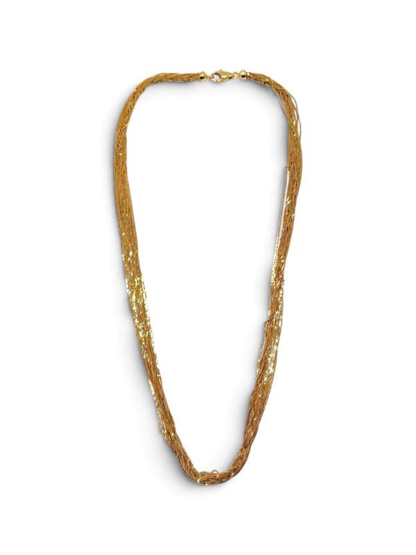 Girocollo multifili in oro 
