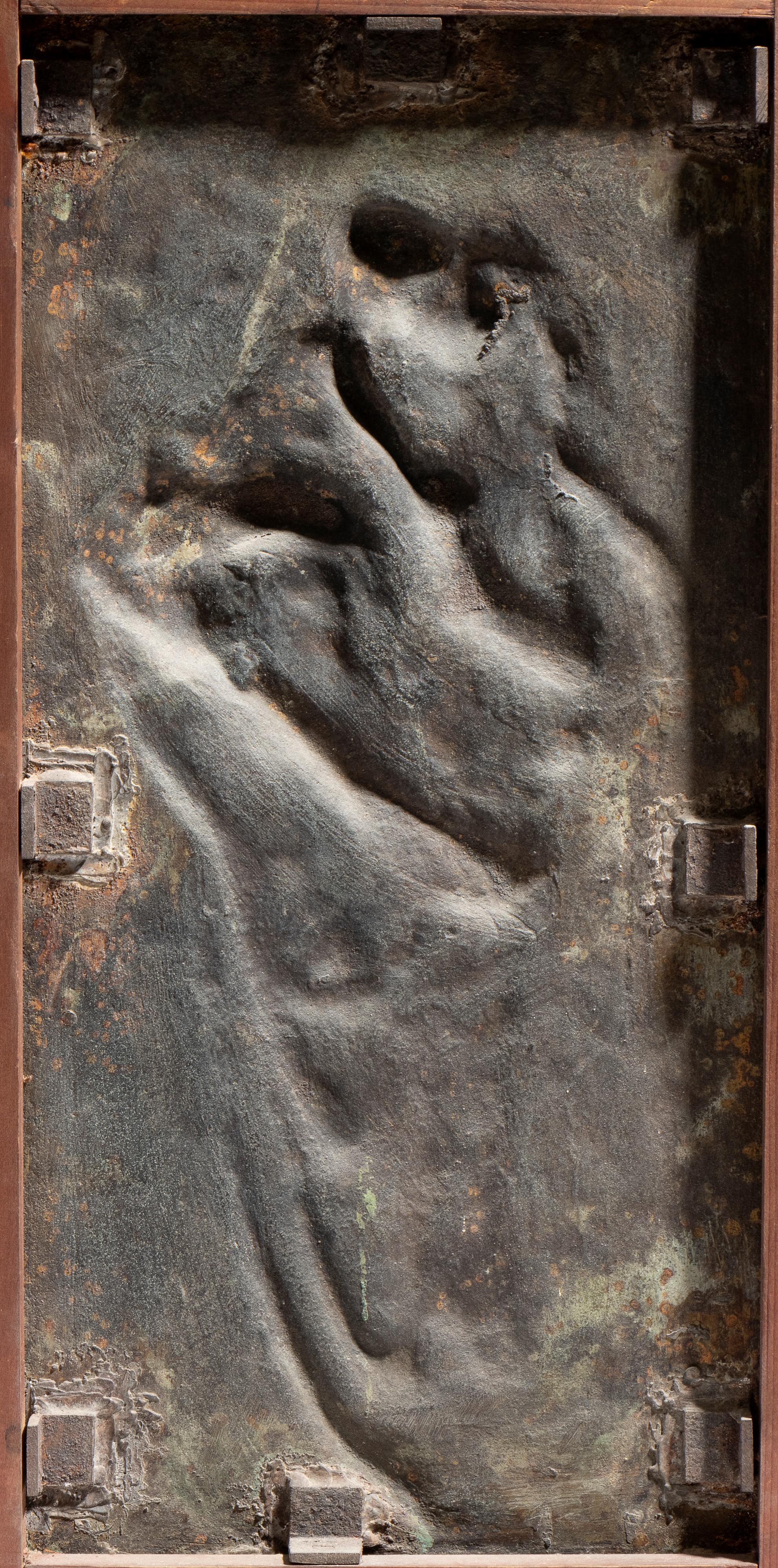 Fonderia Laganà - Placchetta in bronzo raffigurante Madonna con Bambino, inizio XX secolo
