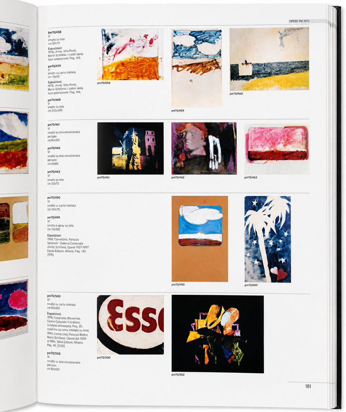 Mario Schifano, Studio metodologico. Repertori catalografici (2007) in cofanetto editoriale con 6...