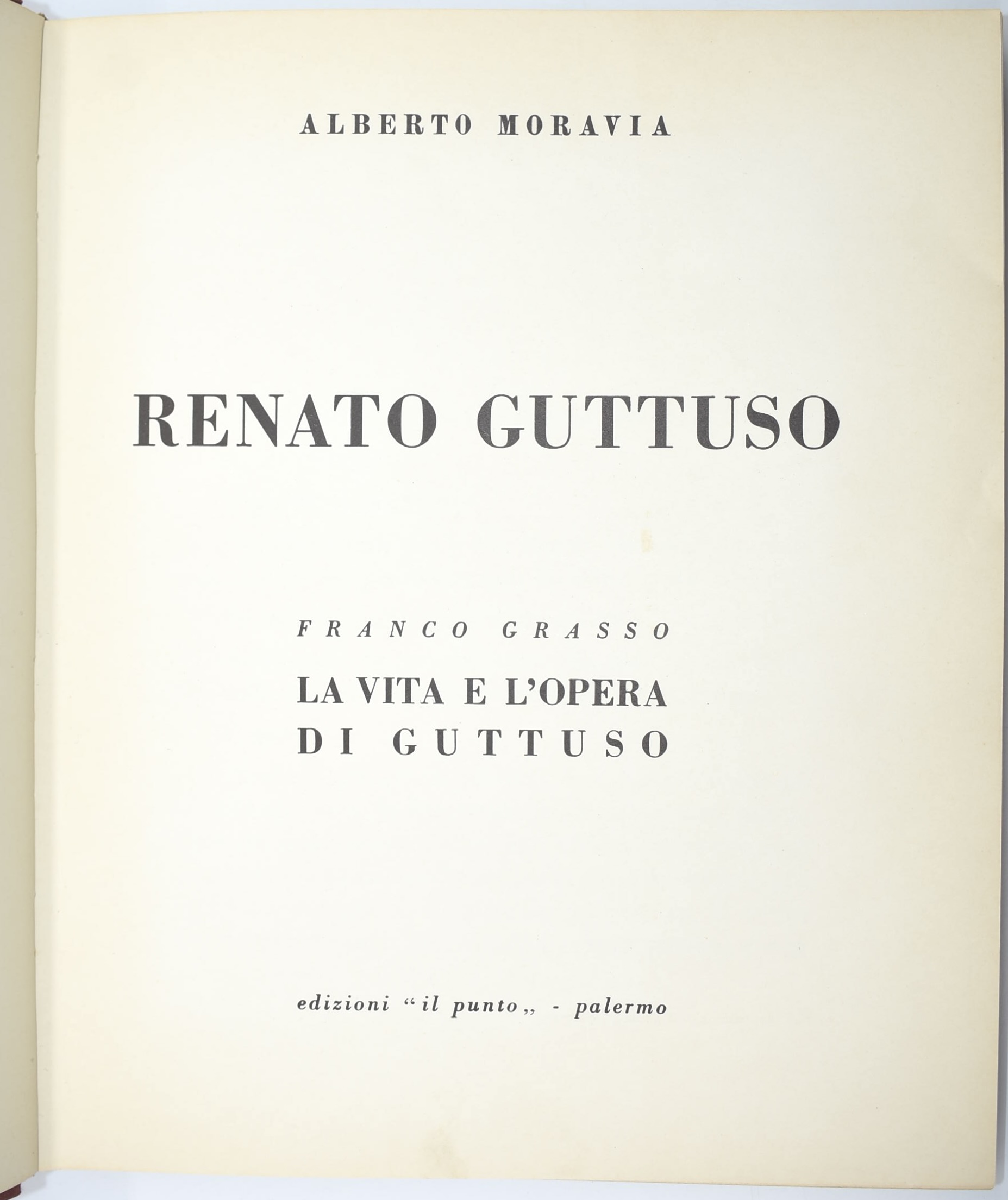 Alberto Moravia, Renato Guttuso (dedica dell’artista) — monografia illustrata, 1962