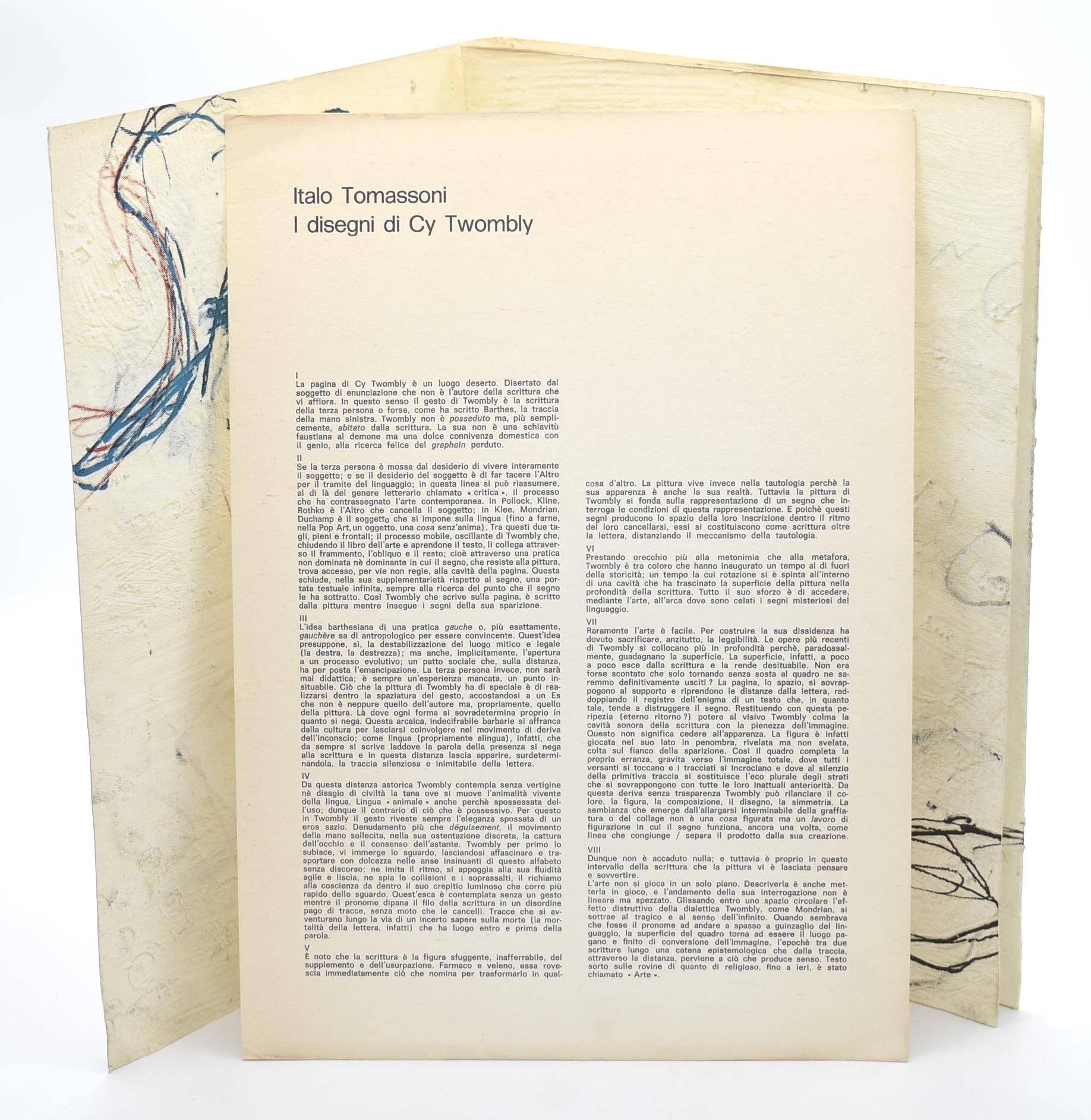 Cy Twombly, Dépliant editoriali dedicati all’artista (Disegni e Scultura)