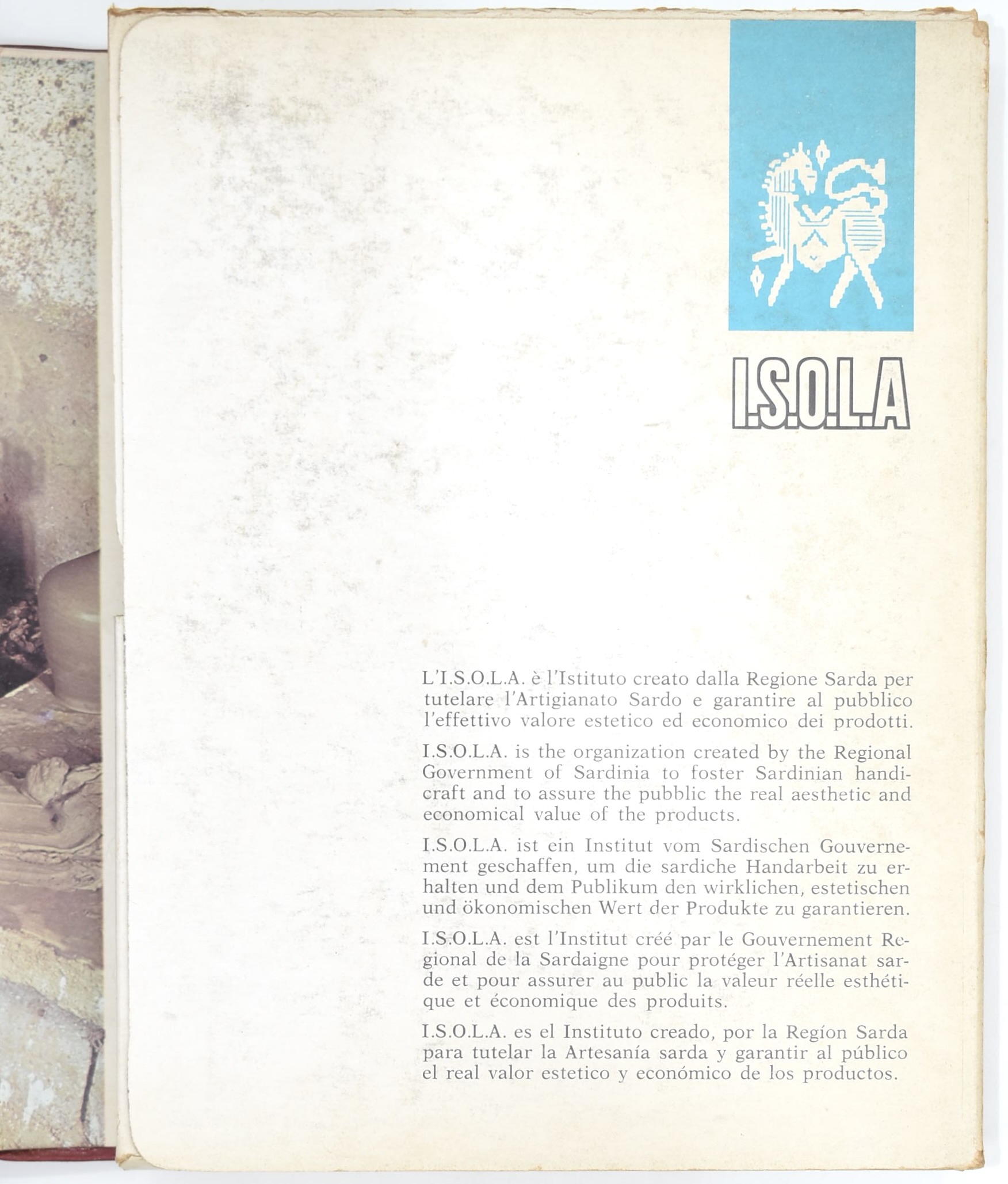 I.S.O.L.A., Catalogo dell’artigianato sardo: cartella editoriale con 146 tavole sciolte