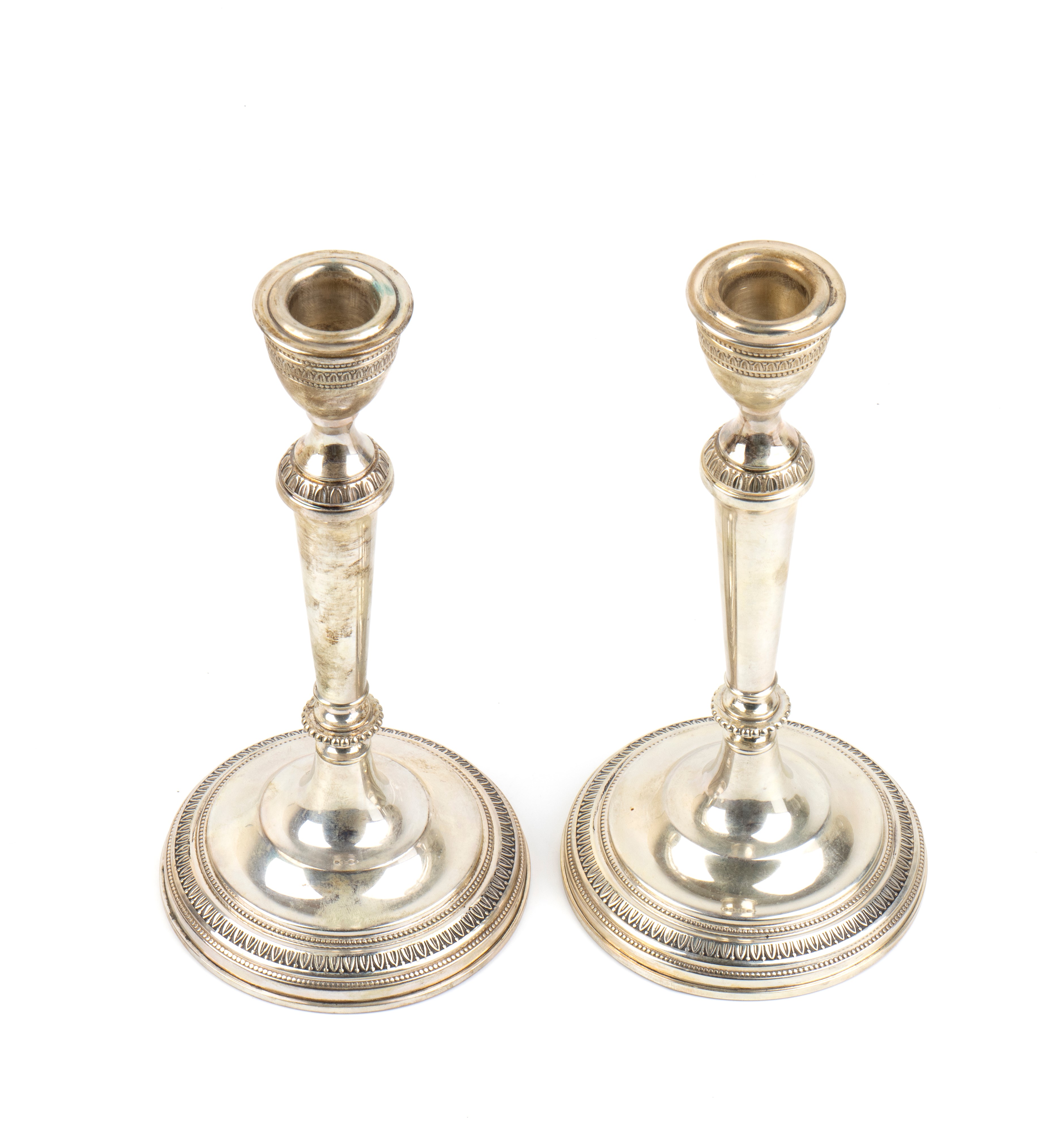 Trevisan Giovanni, Coppia di candelieri italiani in argento 800/1000