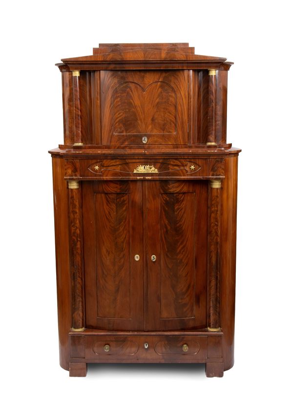 Biedermeier double-section corner cabinet 