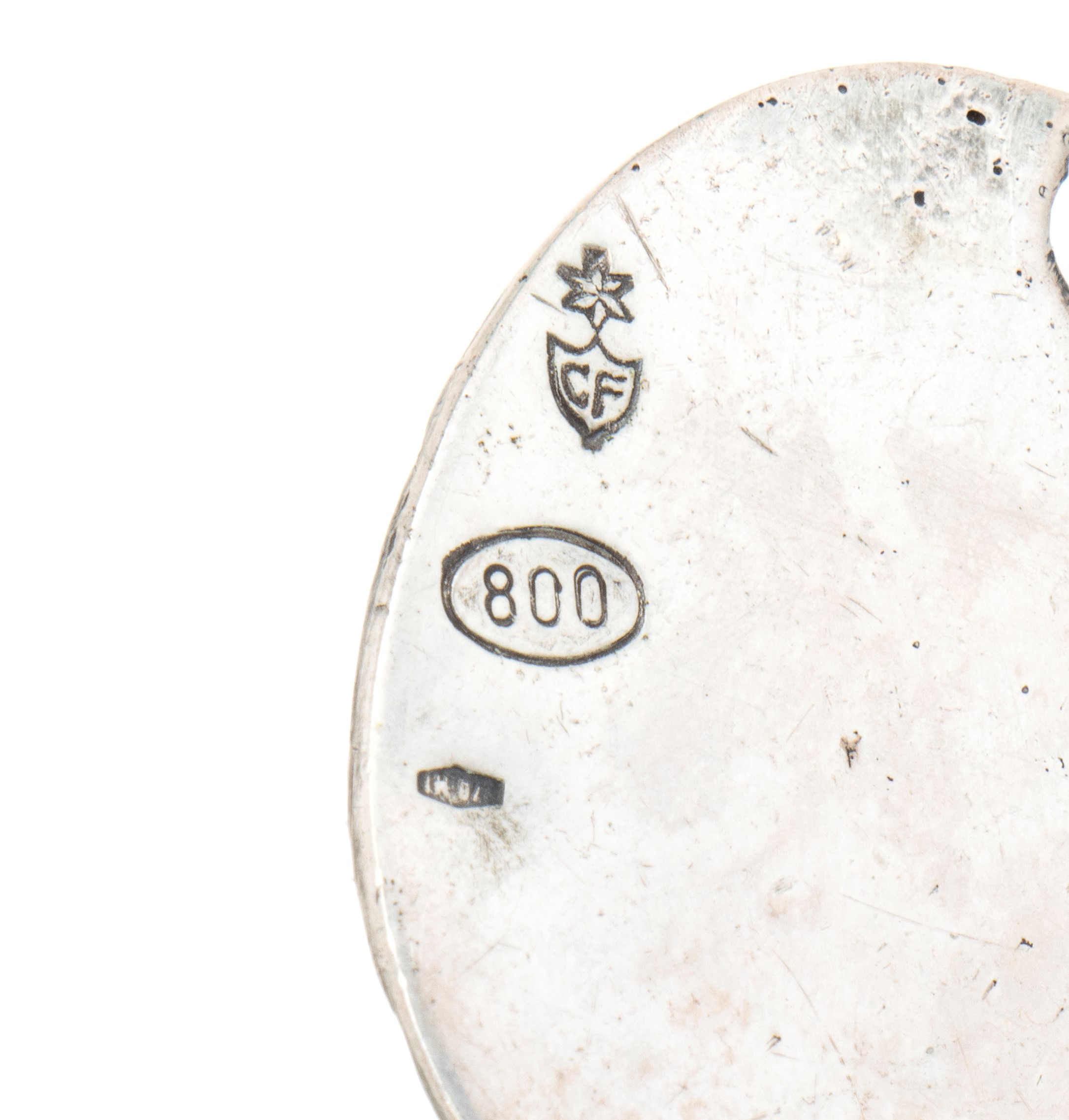 Set di 12 segnaposto italiani, argento 800/1000