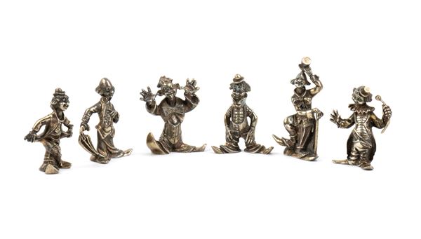 Set di 6 segnaposto italiani in argento
