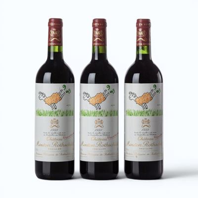 Bordeaux, Pauillac Château Mouton Rothschild 1999, 3 bottiglie