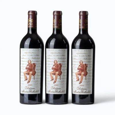 Château Mouton Rothschild, Pauillac 2003 (3 bottiglie)