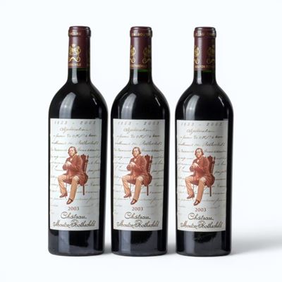 Château Mouton Rothschild, Pauillac 2003 (3 bottiglie)