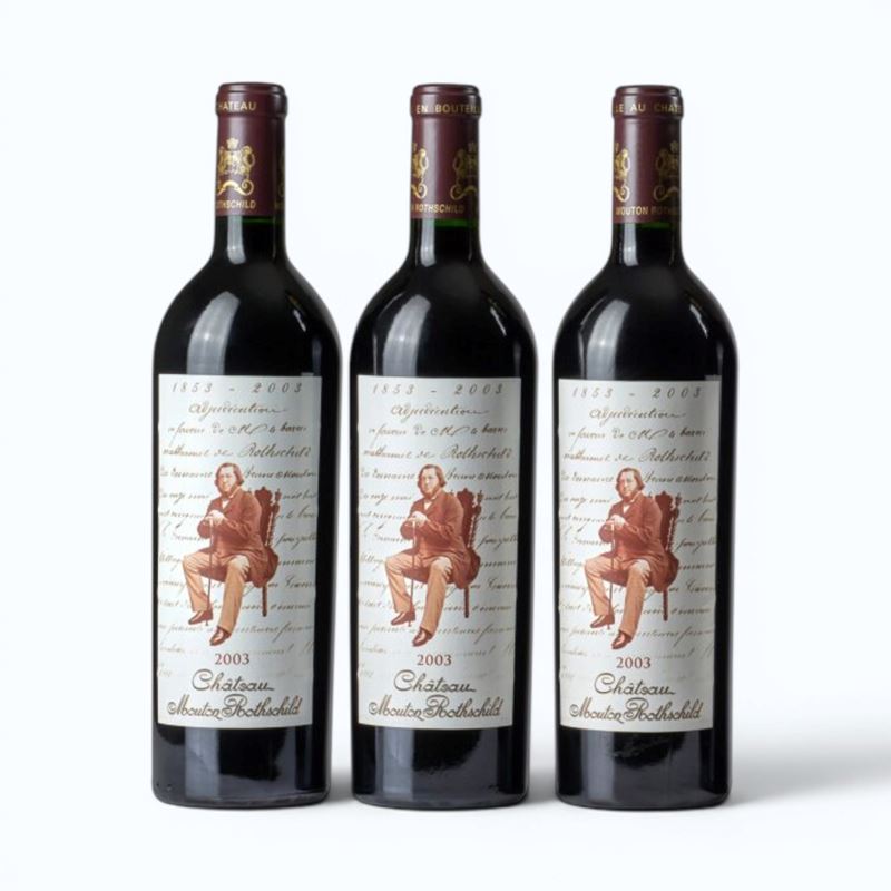 Château Mouton Rothschild, Pauillac 2003 (3 bottiglie)
