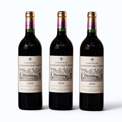 Bordeaux, Pessac-Léognan Château La Mission Haut-Brion, 2000, 3 bottiglie