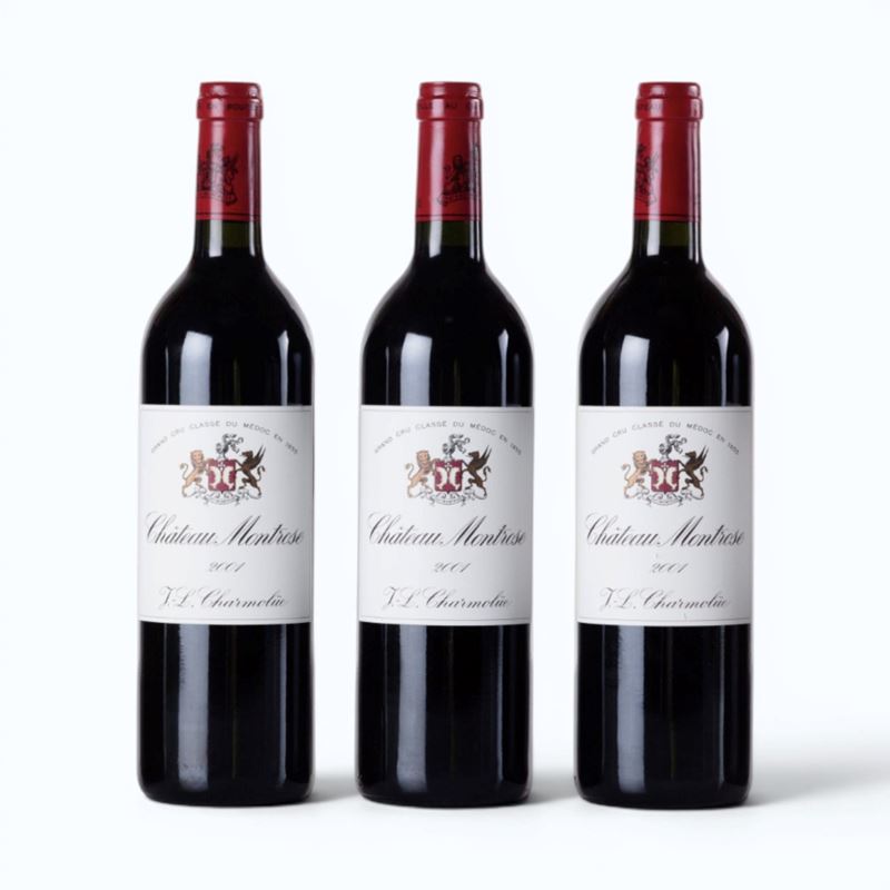 Bordeaux, Saint-Estèphe Château Montrose 2001, 3 bottiglie