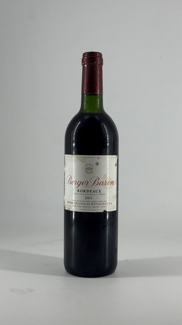 Bordeaux Blend Berger Baron Rothschild 2003 1 Bot