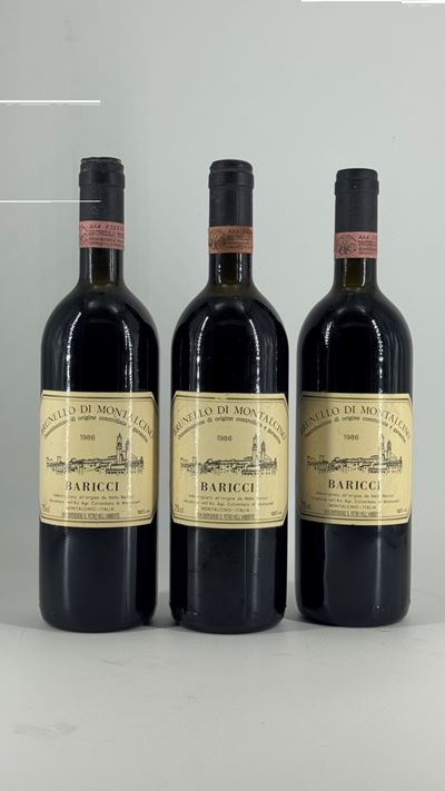 Brunello di Montalcino, Baricci, 1986, 3 bottiglie