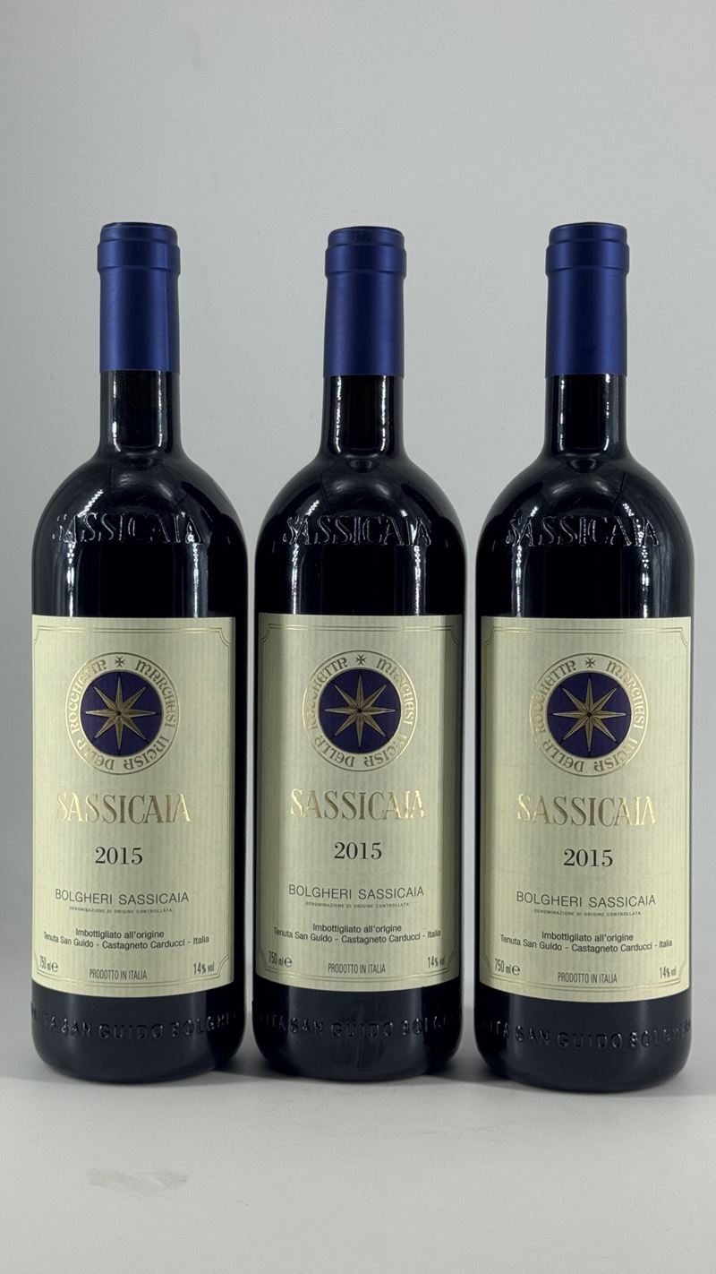 Tenuta San Guido, Sassicaia 2015 (3 bottiglie) senza riserva