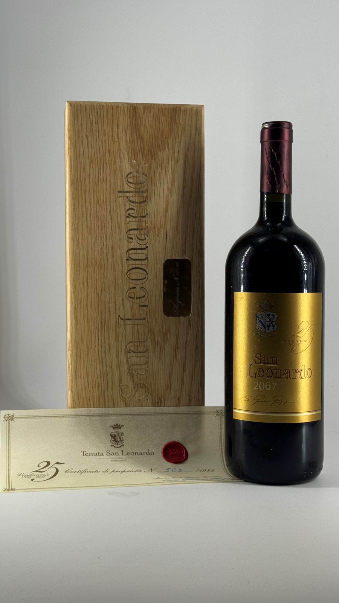 Marchesi Guerrieri Gonzaga, Bordeaux Blend San Leonardo, 2007, 1 Magnum