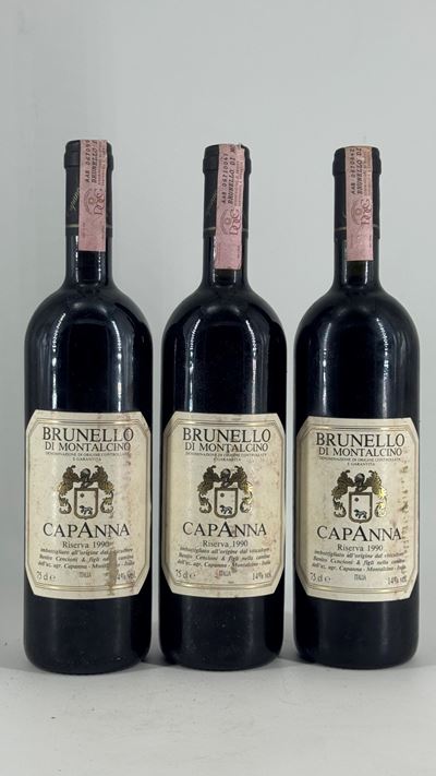 Toscana, Brunello di Montalcino Riserva Capanna 1990 (3 bottiglie)