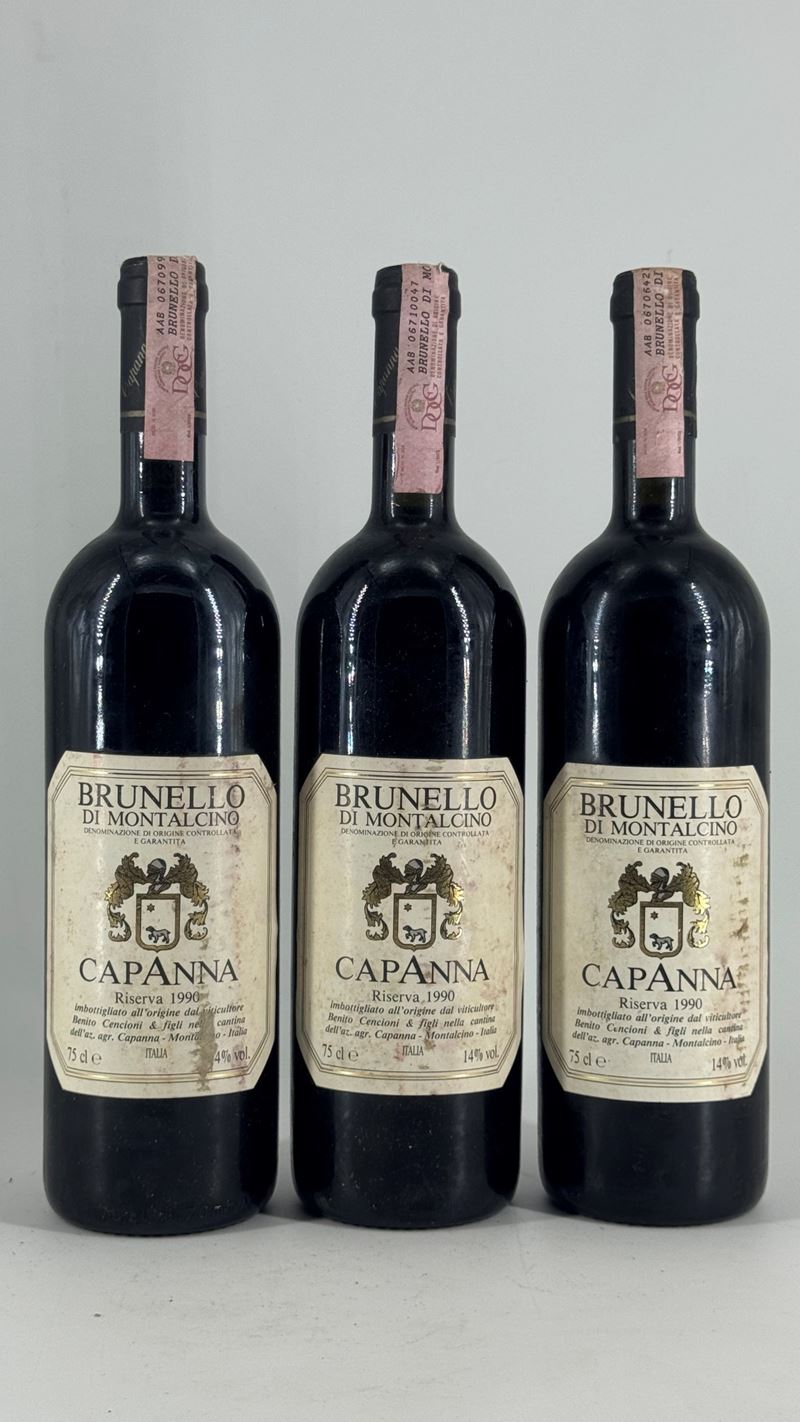 Toscana, Brunello di Montalcino Riserva Capanna 1990 (3 bottiglie)