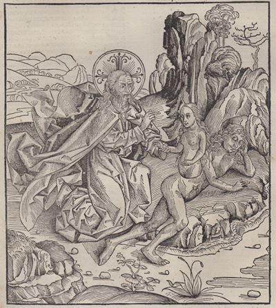 Creazione di Eva (da Liber chronicarum) – xilografia