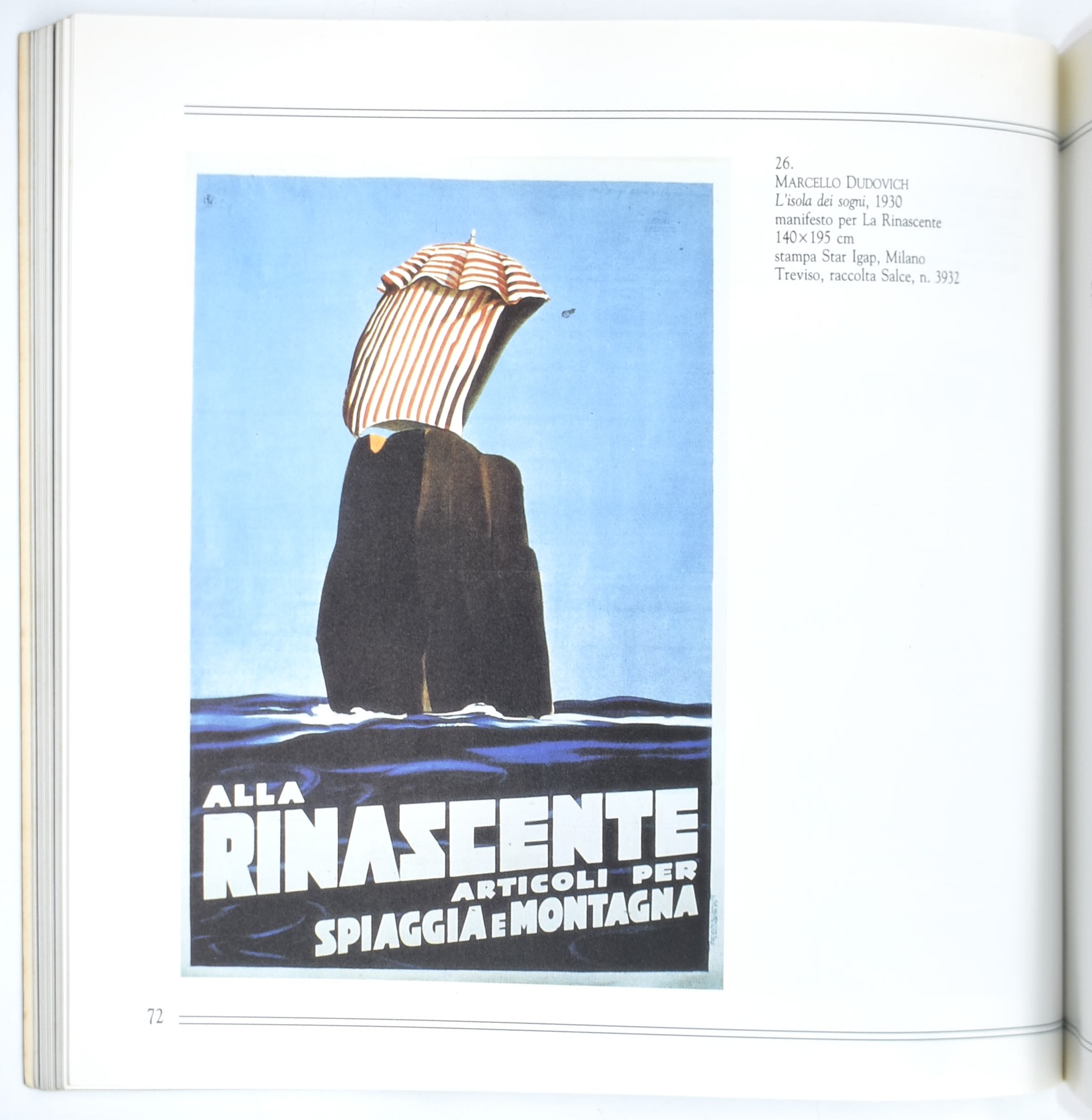 Grafica pubblicitaria e gioco, tre volumi illustrati (Janus di Mino Maccari; Il Mare di Dudovich;...