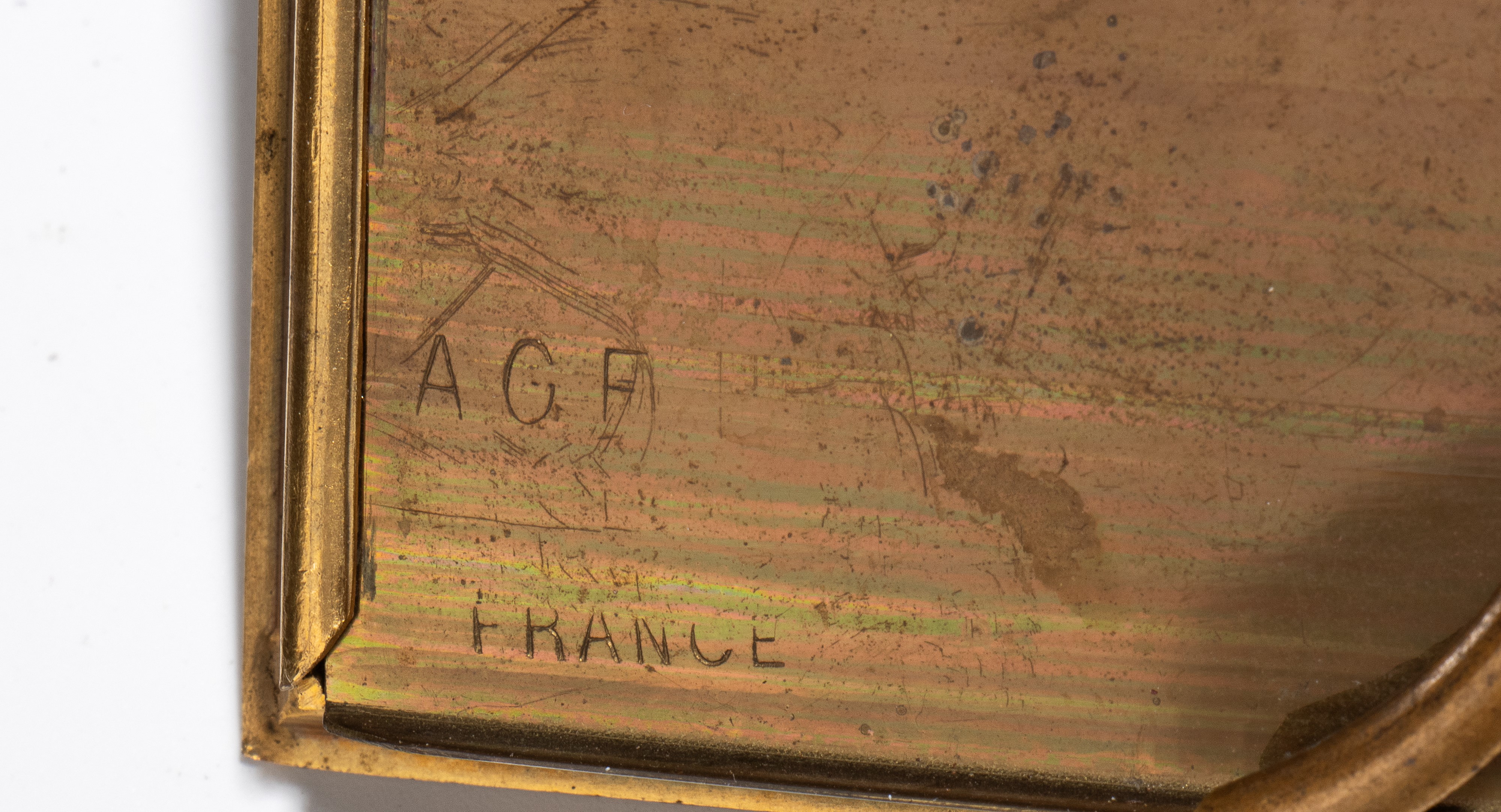 Ateliers de Cuivres de France, Cornice portafoto in bronzo dorato